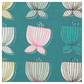 Blume Cups aquamarin Stoff (Nahaufnahme)