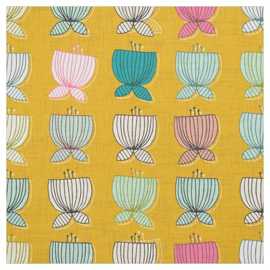 Blume Cups gelb Stoff (Muster)