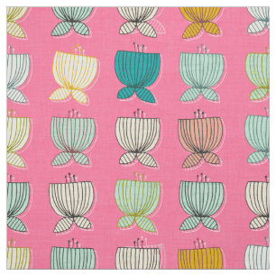 Blume Cups pink Stoff