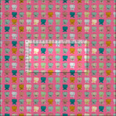 Blume Cups pink Stoff (Kachel)