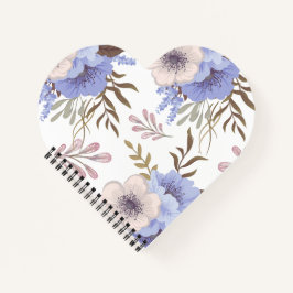 Blume Custom Heart Shapal Spiral Notizblock