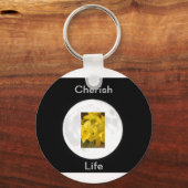 Blume Daffodil Moonlit Schlüsselanhänger (Vorderseite)