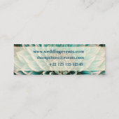 Blume Dahlia Aquamarines Aqua Ticino Mini Visitenkarte (Rückseite)