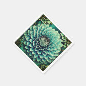 Blume Dahlia Aquamarines Aqua Ticino Serviette (Ecke)