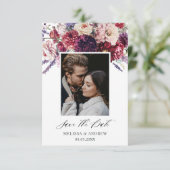 Blume Dahlia Bunch Save the Date (Stehend Vorderseite)