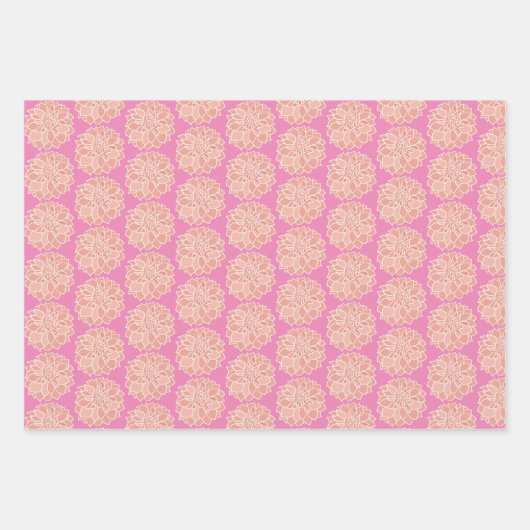 Blume Dahlia Colored Geschenkpapier Set (Vorderseite 3)