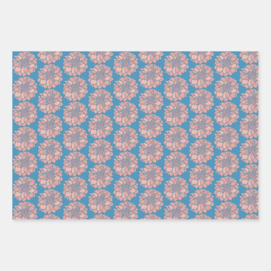 Blume Dahlia Colored Geschenkpapier Set (Vorderseite)