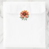 Blume Dahlia Runder Aufkleber (Tasche)