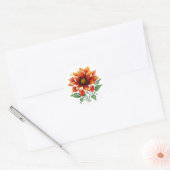 Blume Dahlia Runder Aufkleber (Umschlag)