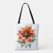 Blume Dahlia Tasche (Rückseite)