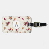 Blume Dainty Gold Maroon Gepäckanhänger (Vorderseite horizontal)