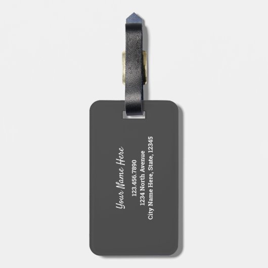 Blume Dainty Gold Maroon Gepäckanhänger (Rückseite vertikal)