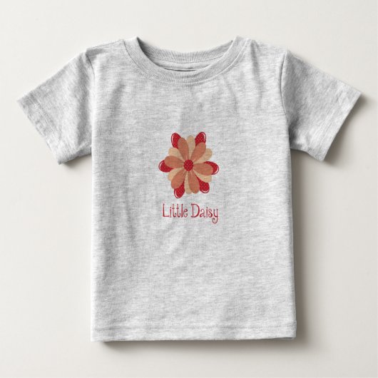 Blume daisy niedlich wenig rot baby t-shirt (Vorderseite)