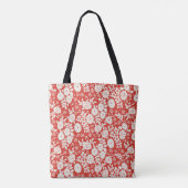 Blume Daisy Vintag Grau Muster Tasche (Rückseite)