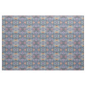 Blume Damask Blue Gold Design Stoff (Yard (91,4 cm))