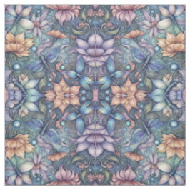 Blume Damask Blue Gold Design Stoff