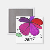 "Blume Dance" Abstrakte Geschirrspüler Status Magn Magnet (Vorderseite/Rückseite)