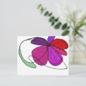 "Blume Dance" Abstrakte Postkarte (Stehend Vorderseite)
