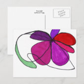 "Blume Dance" Abstrakte Postkarte (Vorne/Hinten)