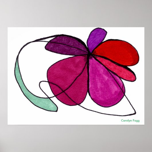 "Blume Dance" Design von Carolyn Fagg Poster (Vorne)