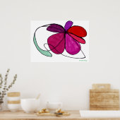 "Blume Dance" Design von Carolyn Fagg Poster (Küche)