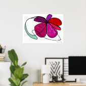 "Blume Dance" Design von Carolyn Fagg Poster (Heimbüro)