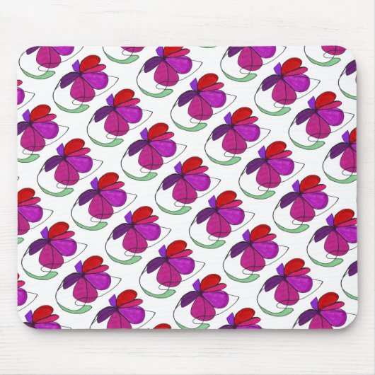 "Blume Dance" geteerter abstrakter Design Mousepad (Vorne)
