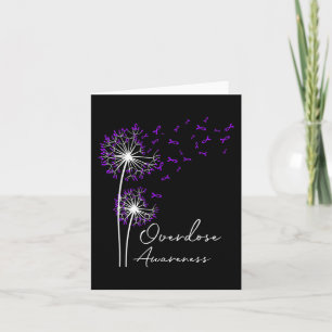 Blume Dandelion Faith Hope Liebe Lila Überdosierun Karte
