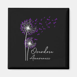 Blume Dandelion Faith Hope Liebe Lila Überdosierun Magnet