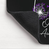Blume Dandelion Faith Hope Liebe Lila Überdosierun Mousepad (Ecke)