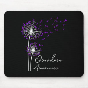 Blume Dandelion Faith Hope Liebe Lila Überdosierun Mousepad