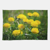 Blume Dandelion Gelb grün Geschirrtuch (Horizontal)