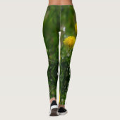 Blume Dandelion Gelb grün Leggings (Rückseite)
