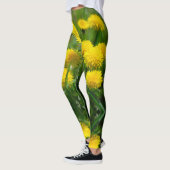 Blume Dandelion Gelb grün Leggings (Links)
