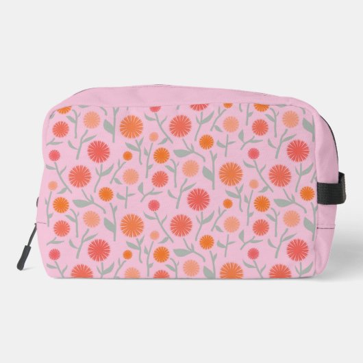 Blume Dandelion Monogram Personalisiert Waschbeutel (Rückseite)