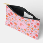 Blume Dandelion Monogram Personalisiert Zubehörtasche (Offen)