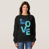 Blume Dandelion Print Lucky Charm Liebe 1 Sweatshirt (Vorne ganz)