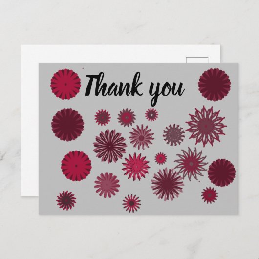 Blume danke postkarte (Vorne/Hinten)