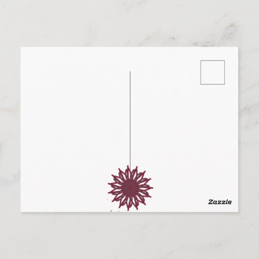 Blume danke postkarte (Rückseite)