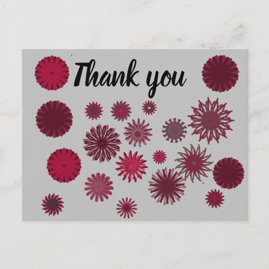 Blume danke postkarte (Vorderseite)