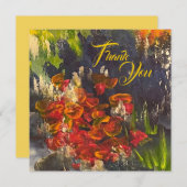 Blume Dankeschön Flachkarte Dankeskarte (Vorne/Hinten)