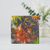 Blume Dankeschön Flachkarte Dankeskarte (Stehend Vorderseite)