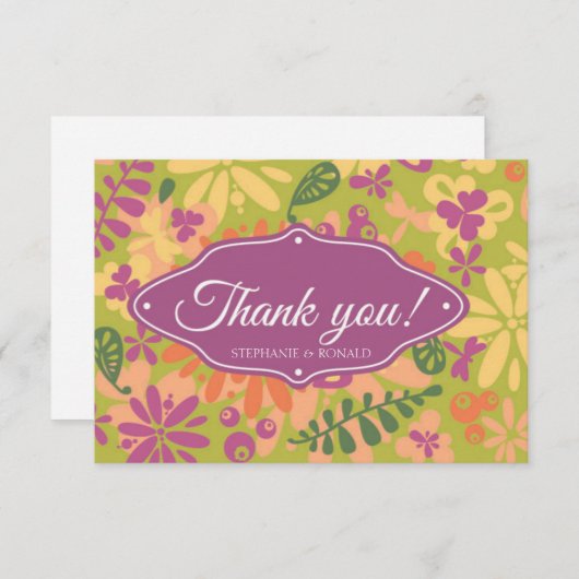 Blume Dankeschön Karte (Vorne/Hinten)