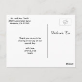 Blume Dankeschön Karte (Rückseite)