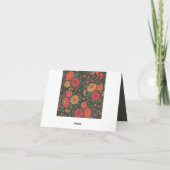 Blume Dankeskarte (Rückseite)