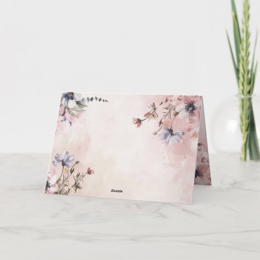 Blume Dankeskarte (Rückseite)