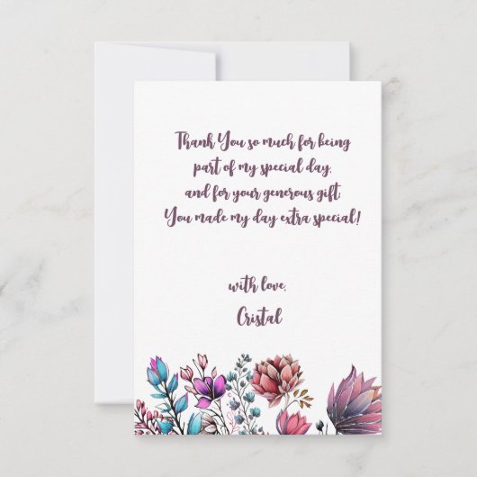 Blume Dankeskarte (Vorderseite)