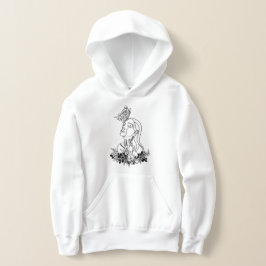 Blume Dark Butterfly Face Portrait Art Hoodie