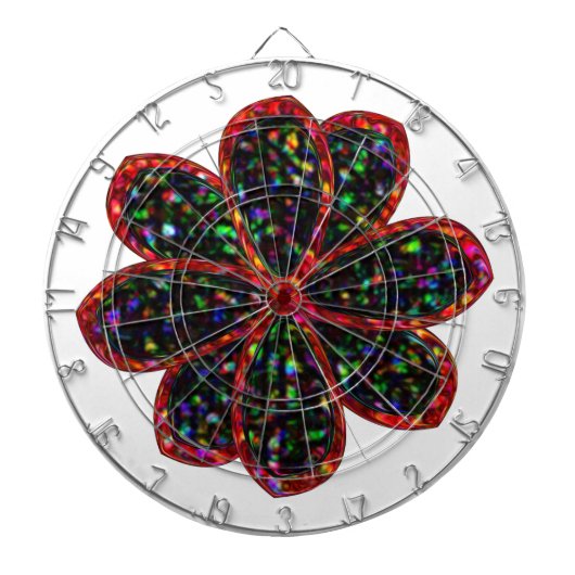 Blume Dart Board mit schwarzem Glitzer Dartscheibe (vorne)
