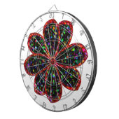 Blume Dart Board mit schwarzem Glitzer Dartscheibe (Vorderseite rechts)